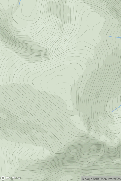 Thumbnail image for Mynydd Mawr [Snowdonia] showing contour plot for surrounding peak